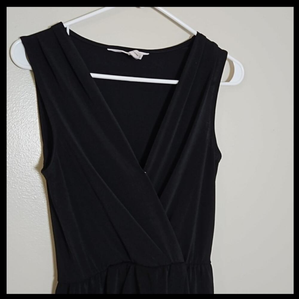 BCBGeneration V-Neck Surplice Skort Romper Black XXS - Picture 6 of 11